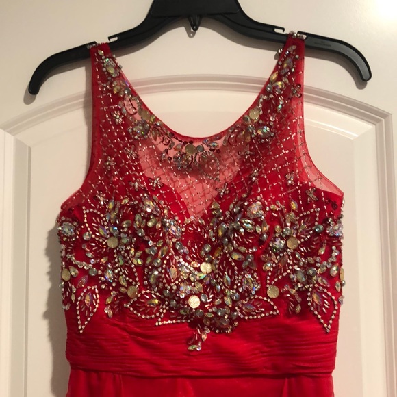 Red Evening Dress - Picture 2 of 4